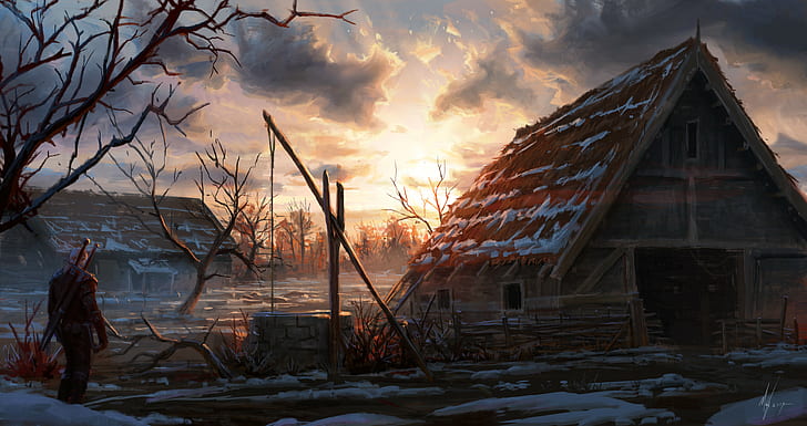 The Witcher 3: Wild Hunt, video games, Geralt of Rivia, landscape, HD wallpaper