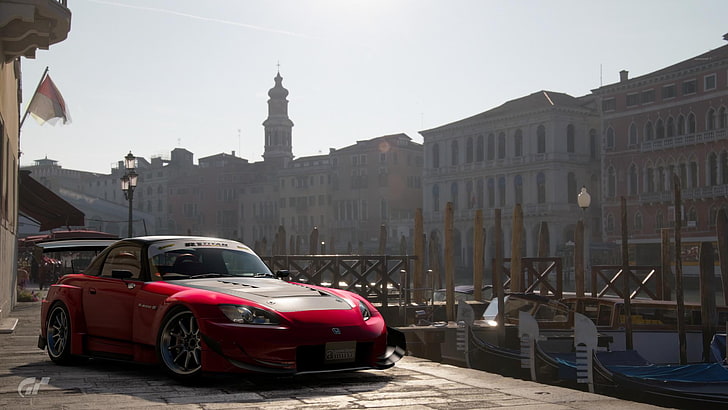 Gran Turismo Sport, car, Venice, Italy, mode of transportation, HD wallpaper