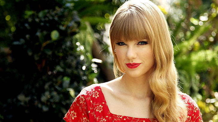 Taylor Swift, singer, women, blue eyes, blonde, portrait, hair, HD wallpaper