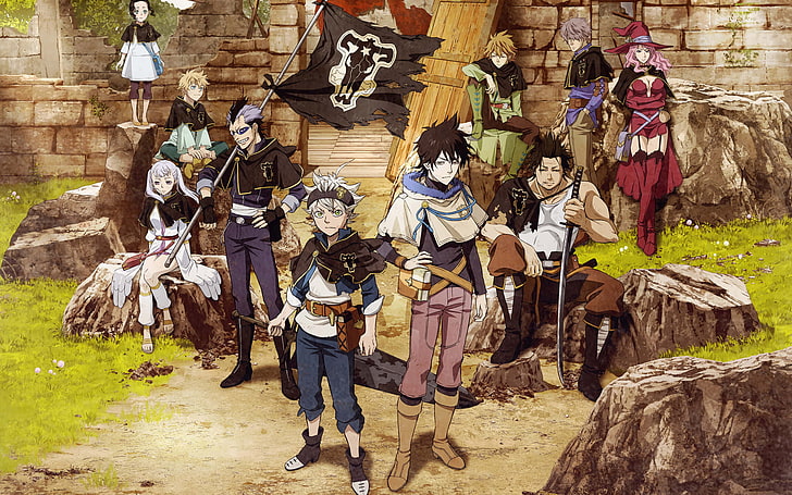 fictional characters wallpaper, Anime, Black Clover, real people
