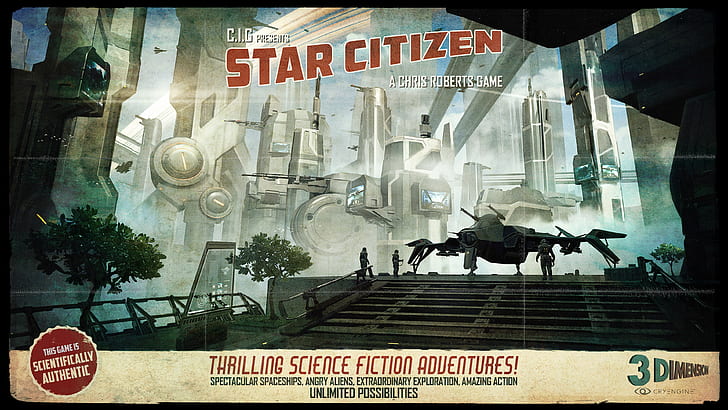 science fiction, retro science fiction, space, Star Citizen, HD wallpaper