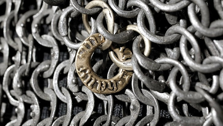 chains, chain-link, metal, HD wallpaper
