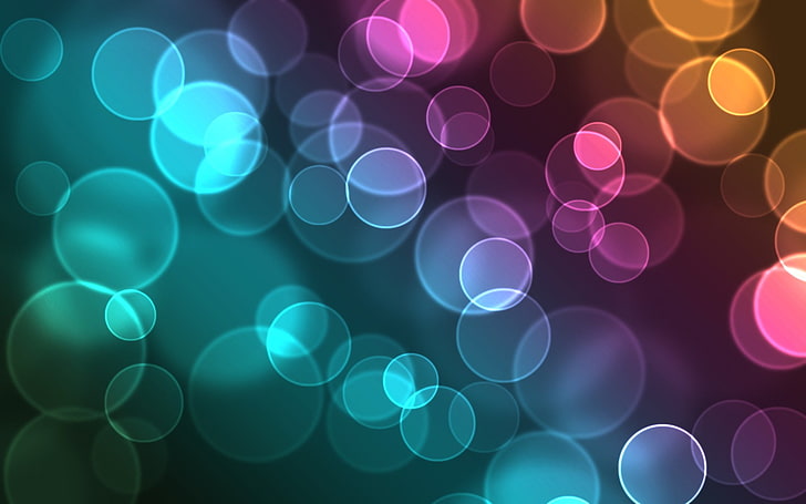 multicolored bokeh lights digital wallpaper, abstract, colorful