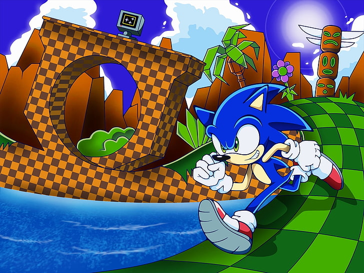 Hd Wallpaper Sonic The Hedgehog Video Games Sega Entertainment 1291x970 Video Games Sonic Hd Art Wallpaper Flare