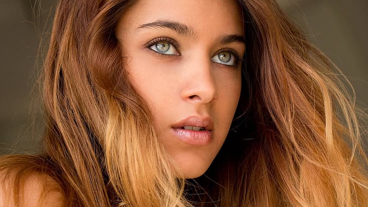 Online Crop Hd Wallpaper Women Model Uma Jolie Pornstar Brunette Long Hair Gray Eyes 