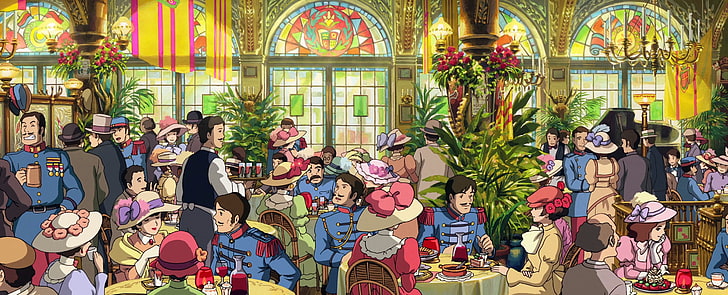 anime, Studio Ghibli, retail, real people, human representation, HD wallpaper
