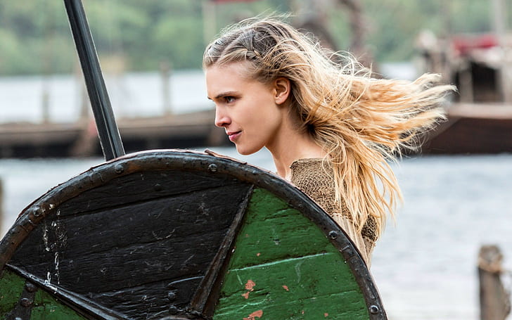 Vikings (TV series), women, blonde, Porunn, HD wallpaper