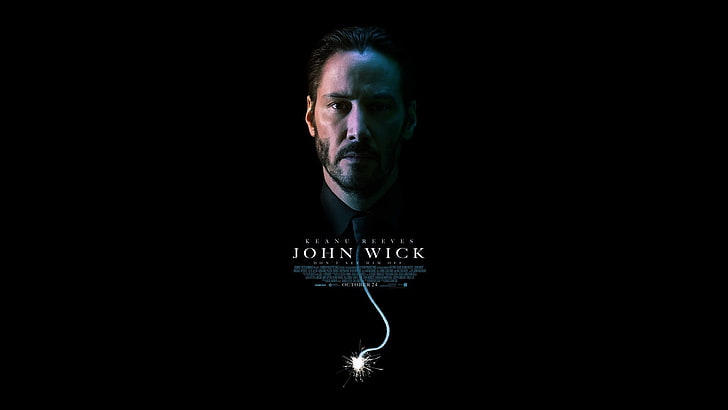 John Wick, John Wick , Keanu Reeves, movie poster, movies, portrait