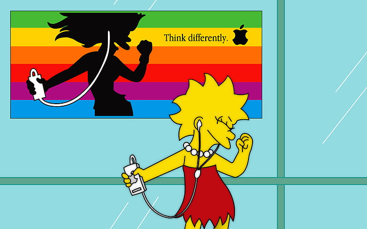 Lisa The Simpsons iPod Apple HD, cartoon/comic, HD wallpaper