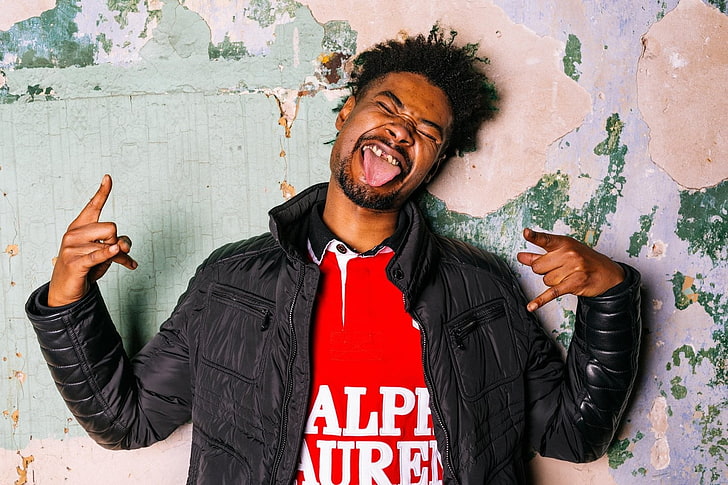Danny Brown, Rapper, men, African, tongues, one person, happiness