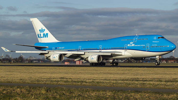 Boeing 747, airplane, passenger aircraft, air vehicle, mode of transportation, HD wallpaper