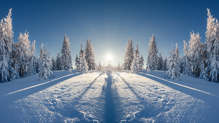 HD wallpaper: winter 4k nice picture, snow, cold temperature, sky, sunlight  | Wallpaper Flare
