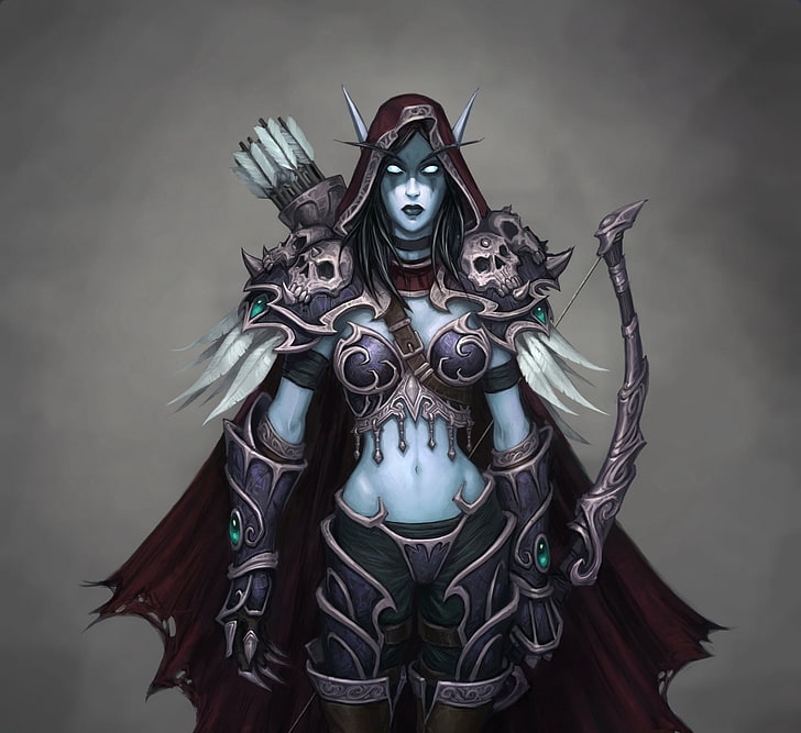 World of Warcraft character wallpaper, girl, undead, wow, queen