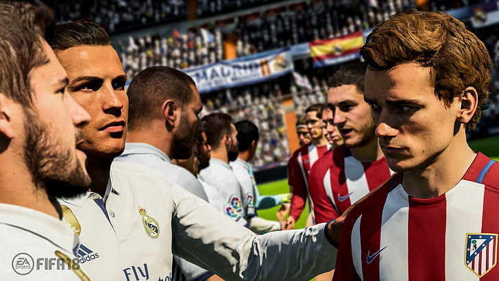 soccer player facing each other during daytime, FIFA 18, 5k, screenshot, HD wallpaper
