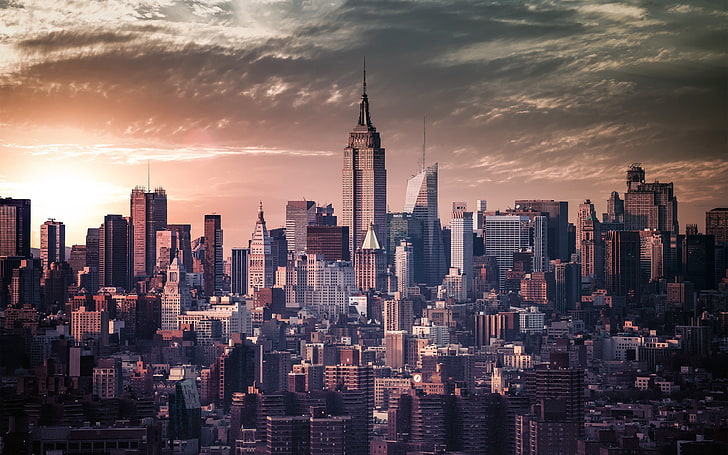 Empire State Building, New York, New York City, cityscape, architecture, HD wallpaper