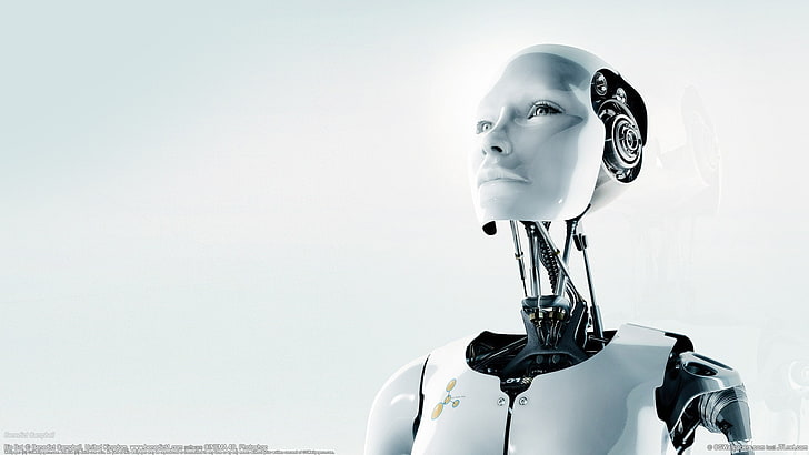 Björk, white, human representation, copy space, robot, technology, HD wallpaper