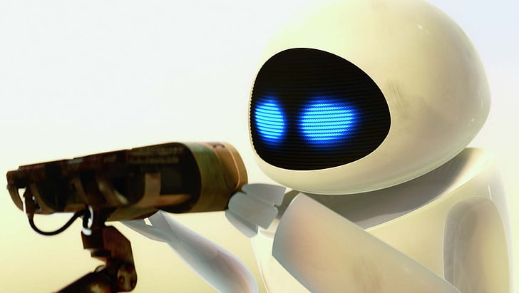 WALL·E, close-up, no people, sign, communication, technology