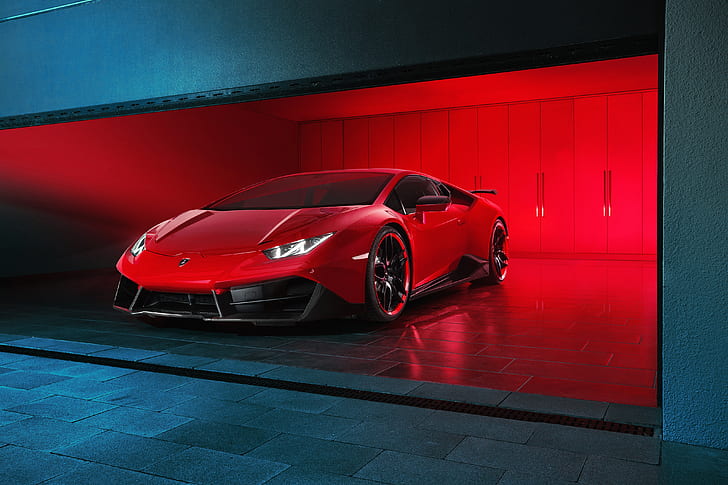 Lamborghini, Red, Supercar, Novitec Torado, Huracan, HD wallpaper
