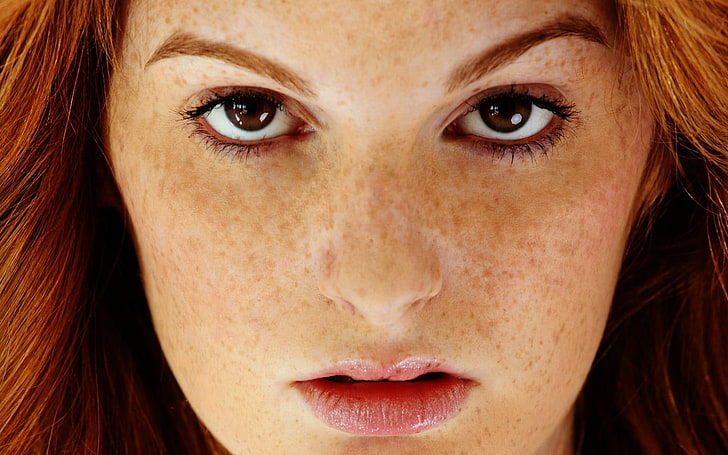 women's face, Faye Reagan, redhead, freckles, pornstar, human Face, HD wallpaper