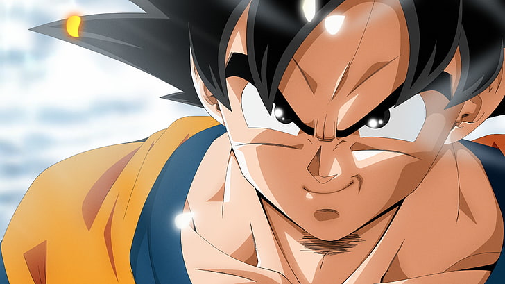 Son Goku From Dragon Ball Super Broly movie illustration, shiny