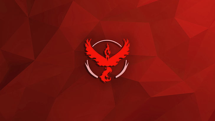 Team Valor, poly, red, Pokémon, one person, indoors, human body part, HD wallpaper