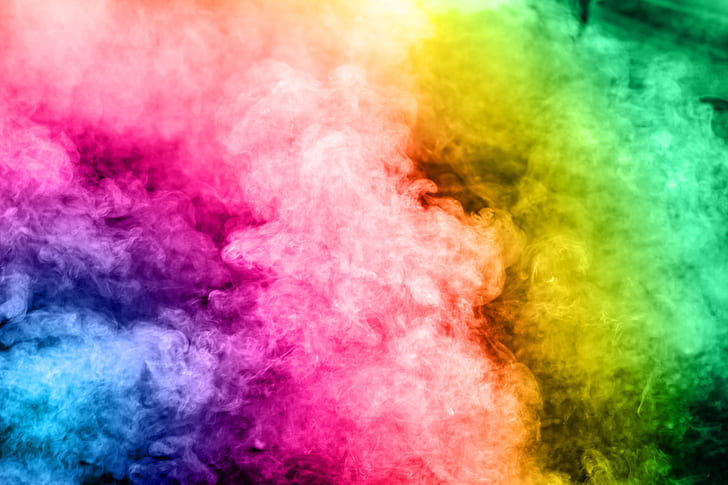 background, smoke, color, colors, colorful, abstract, rainbow, HD wallpaper