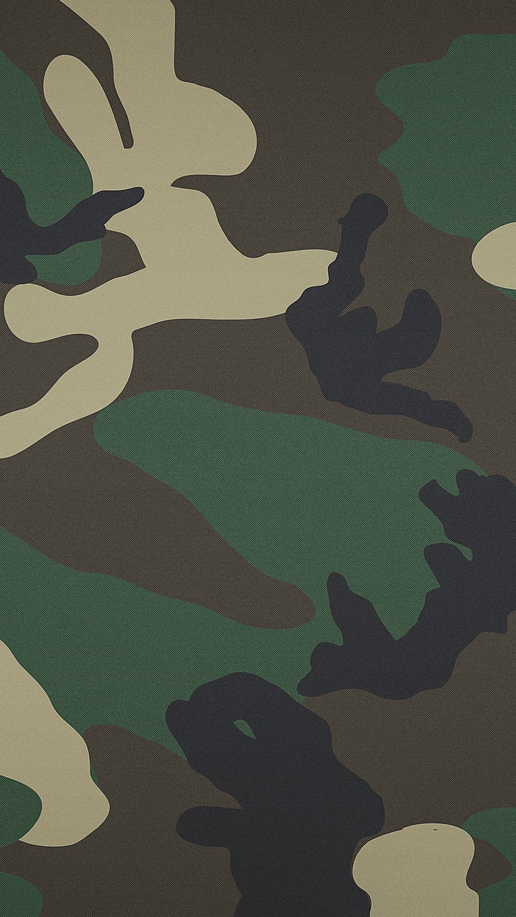 woodland camouflage illustration, portrait display, vertical