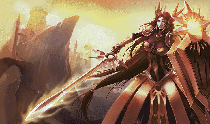 game character wallpaper, League of Legends, video games, Leona (League of Legends), HD wallpaper