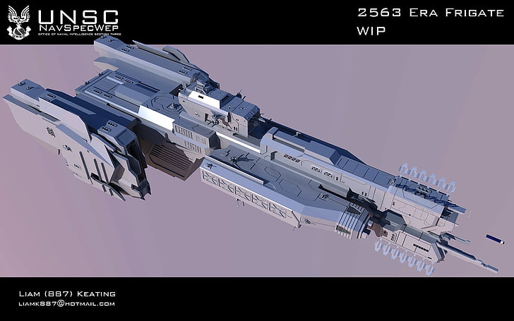 frigate halo UNSC frigate Video Games Halo HD Art, ship, HD wallpaper