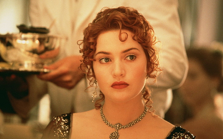 Rose from titanic movie, Kate Winslet, portrait, headshot, one person