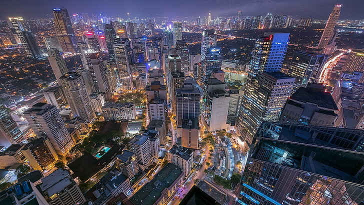 city, cityscape, hong kong, metropolis, night, skyline, china, HD wallpaper