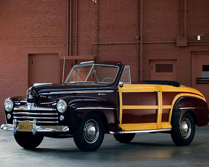 Vehicles, Car, 1947 Ford Woodie Convertible, HD wallpaper