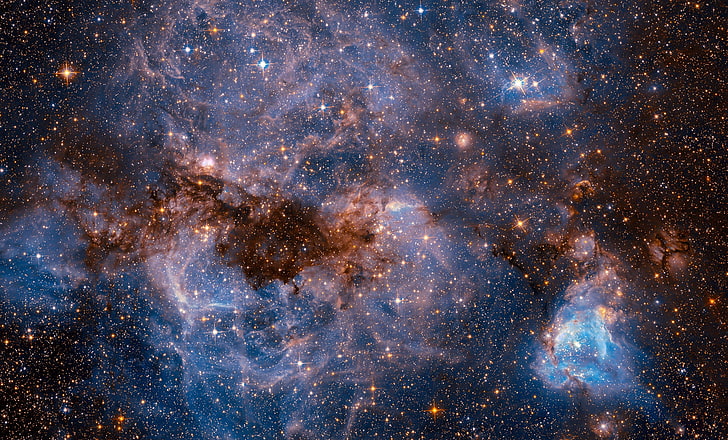 galaxy illustration, space, stars, NASA, The Large Magellanic Cloud, HD wallpaper