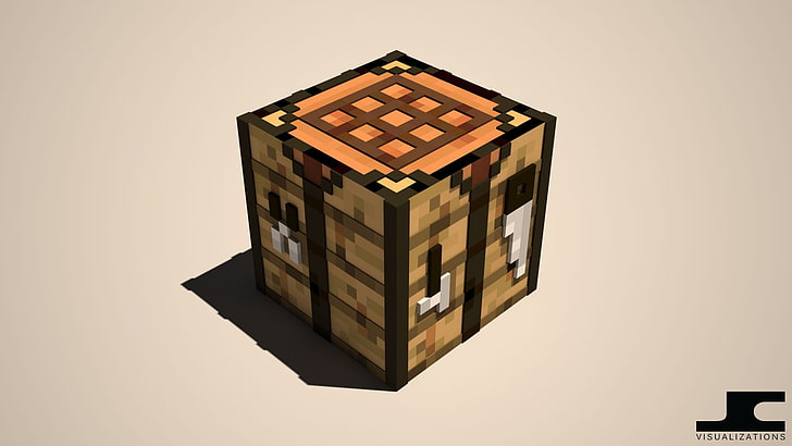 Minecraft box, cube, architecture, built structure, building exterior, HD wallpaper