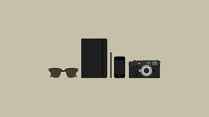 Hipster Gear HD, 35mm, camera, iphone, moleskine, notebook, pencil