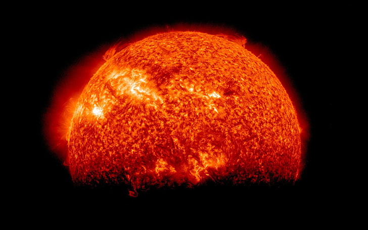 red solar system, Sun, space, stars, fire - Natural Phenomenon