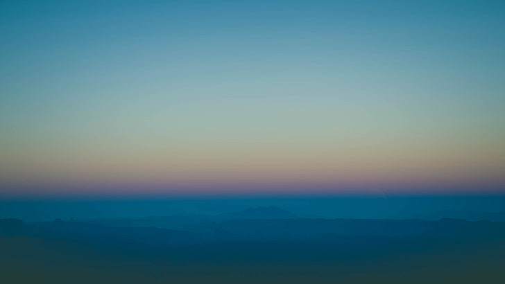 minimalism, mountains, sky, horizon, sunrise, scenics - nature, HD wallpaper