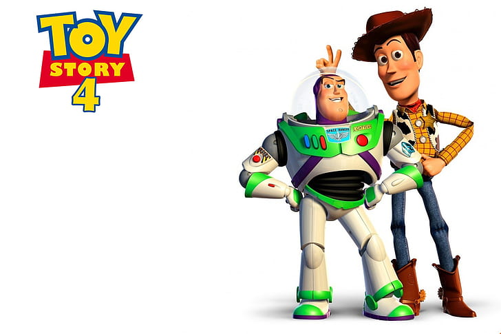 animation, movie, toys, film, friends, white background, Toy Story, HD wallpaper