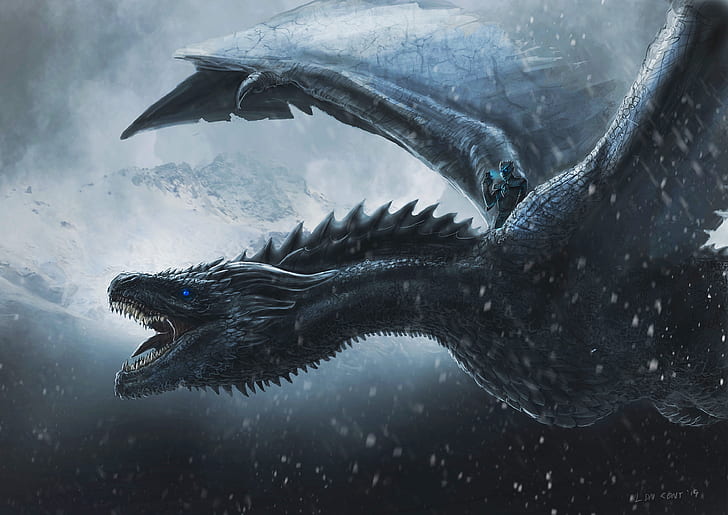 TV Show, Game Of Thrones, Dragon, Night King (Game of Thrones)