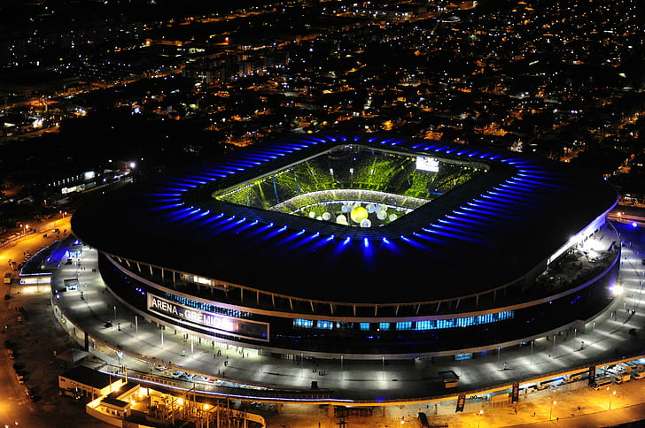 Gremio Porto Alegre, arena, stadium, night, HD wallpaper
