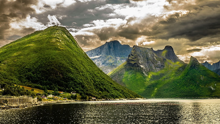 mountain lake hd, cloud - sky, water, beauty in nature, scenics - nature, HD wallpaper
