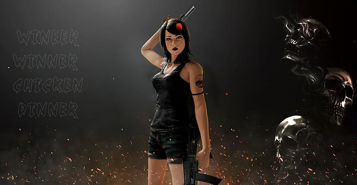 HD wallpaper: PUBG, women, weapon, PC gaming, gun | Wallpaper Flare