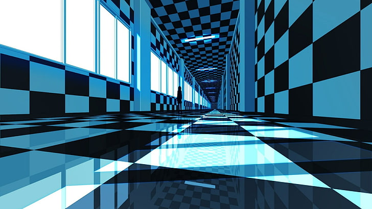 chequered, graphics, angle, pattern, graphic design, window, HD wallpaper