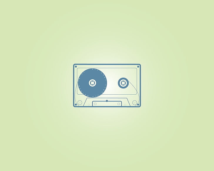 cassette tape sticker, minimalism, technology, indoors, music, HD wallpaper