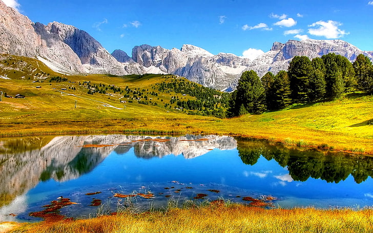 Dolomites Mountainous Landscape In Northeastern Italy Southern Limestone Alpes Mountains Lake Landscape Nature 3840×2400, HD wallpaper