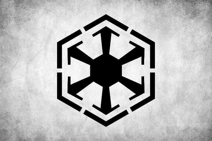 hexagonal black logo, Star Wars, shape, pattern, geometric shape