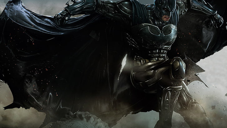 Batman Arkham Knight illustration, Batman The Dark Knight, Injustice God's among us, HD wallpaper