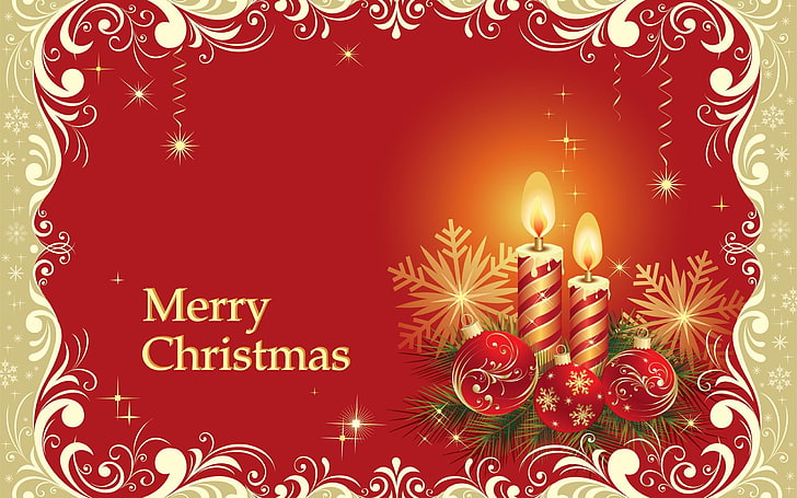 Christmas Card Greetings-Holiday desktop wallpaper, Merry Christmas template