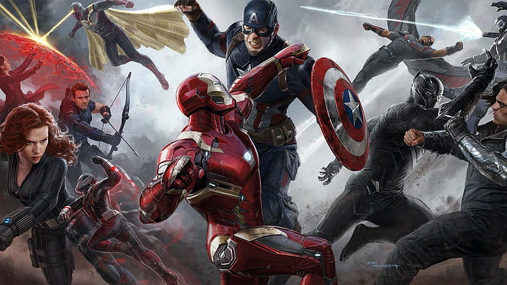 Captain America: Civil War digital wallpaper, Marvel Comics, Iron Man, HD wallpaper