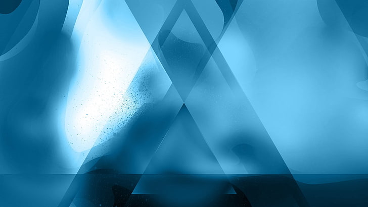 blue and white color, abstract, geometry, cyan, indoors, studio shot, HD wallpaper